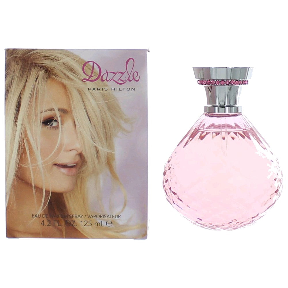 Bottle of Dazzle by Paris Hilton, 4.2 oz Eau De Parfum Spray for Women